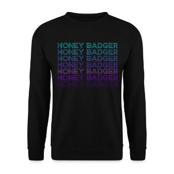 Miel Blaireau Rétro - Sweat-shirt Unisexe - noir - Devant - Alina (178cm) & Michal (187cm)