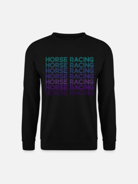 Pferderennen Retro - Unisex Pullover - Schwarz