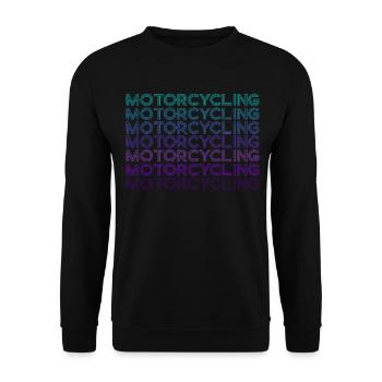 Motorcycling Motocross Motorcycle Biker Retro - Unisex Sweatshirt - black - Front - Alina (178cm) & Michal (187cm)