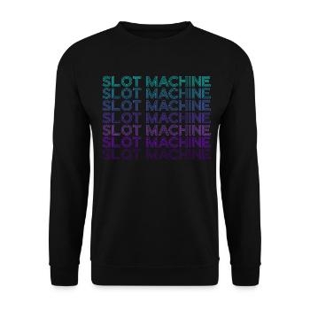 Slot Machine Casino Gambling Las Vegas Retro - Unisex Pullover - Schwarz - Vorne - Alina (178cm) & Michal (187cm)