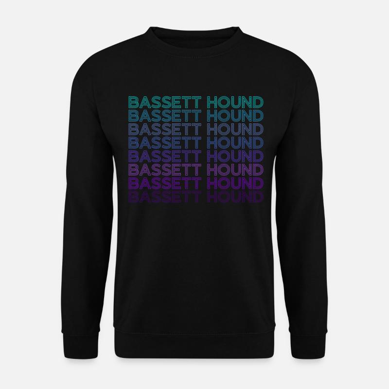 Bassett Hound Retro - Unisex Pullover - Schwarz