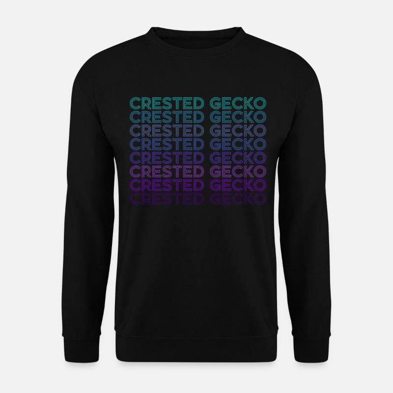 Crested Gecko Retro - Unisex Sweatshirt - black