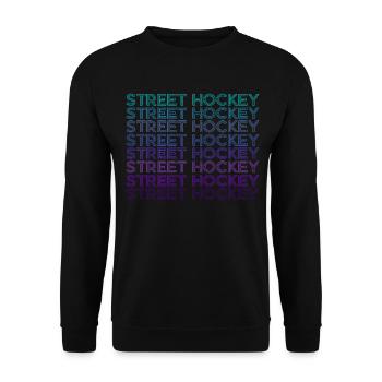 Street Hockey Player Team Coach Coach Retro - Unisex Sweatshirt - black - Front - Alina (178cm) & Michal (187cm)