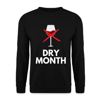 DRY MONTH RED WINE - Sweat-shirt Unisexe - noir - Devant - Alina (178cm) & Michal (187cm)
