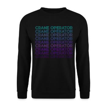 Kranführer Retro - Unisex Pullover - Schwarz - Vorne - Alina (178cm) & Michal (187cm)