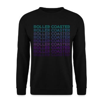 Achterbahn Vergnügungspark Retro - Unisex Pullover - Schwarz - Vorne - Alina (178cm) & Michal (187cm)