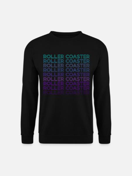 Achterbahn Vergnügungspark Retro - Unisex Pullover - Schwarz