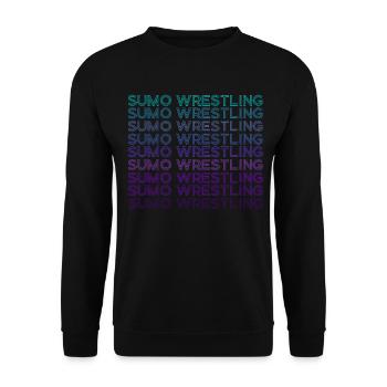 Sumo Wrestling Lutteur de Sumo Japonais Rétro - Sweat-shirt Unisexe - noir - Devant - Alina (178cm) & Michal (187cm)
