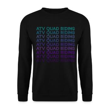 ATV Quad Riding Quad Biker Four Wheeler Retro - Unisex Sweatshirt - black - Front - Alina (178cm) & Michal (187cm)