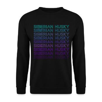 Sibérie Husky Rétro - Sweat-shirt Unisexe - noir - Devant - Alina (178cm) & Michal (187cm)