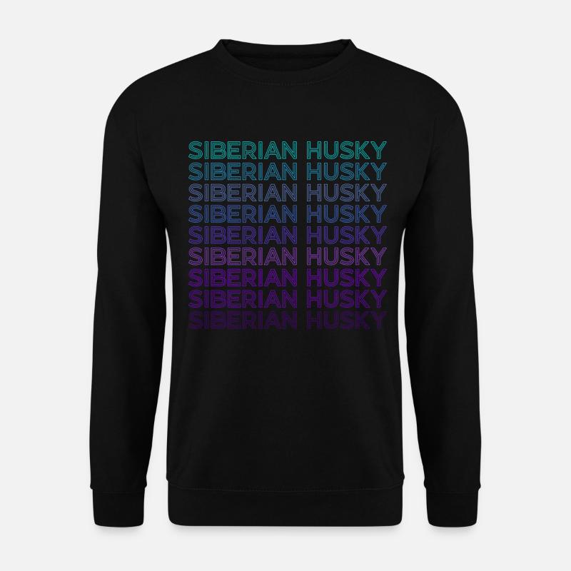 Siberian Husky Retro - Unisex Sweatshirt - black