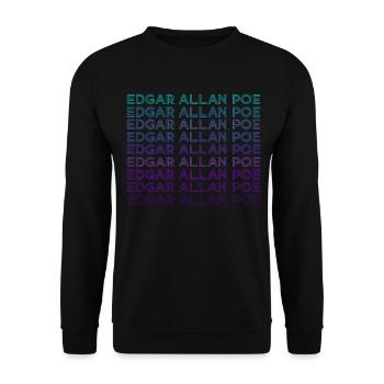 Edgar Allan Poe Retro - Unisex Sweatshirt - black - Front - Alina (178cm) & Michal (187cm)