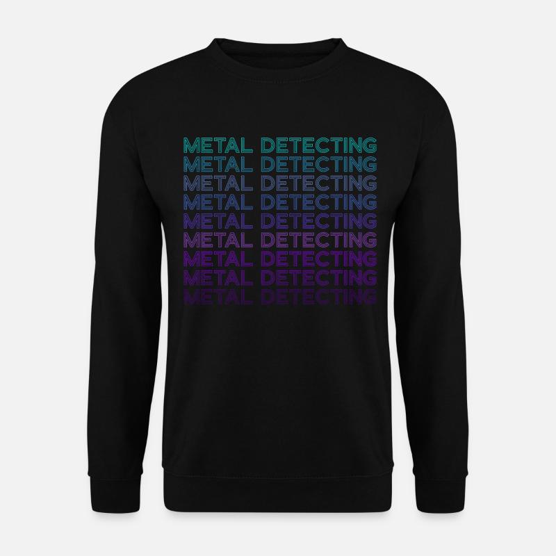 Metalldetektion Retro - Unisex Pullover - Schwarz