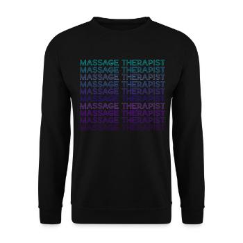 Massothérapeute Retro - Sweat-shirt Unisexe - noir - Devant - Alina (178cm) & Michal (187cm)