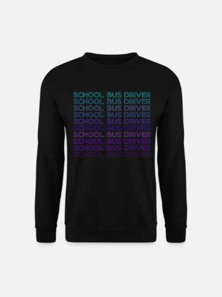School bus driver Retro - Unisex Sweatshirt - black