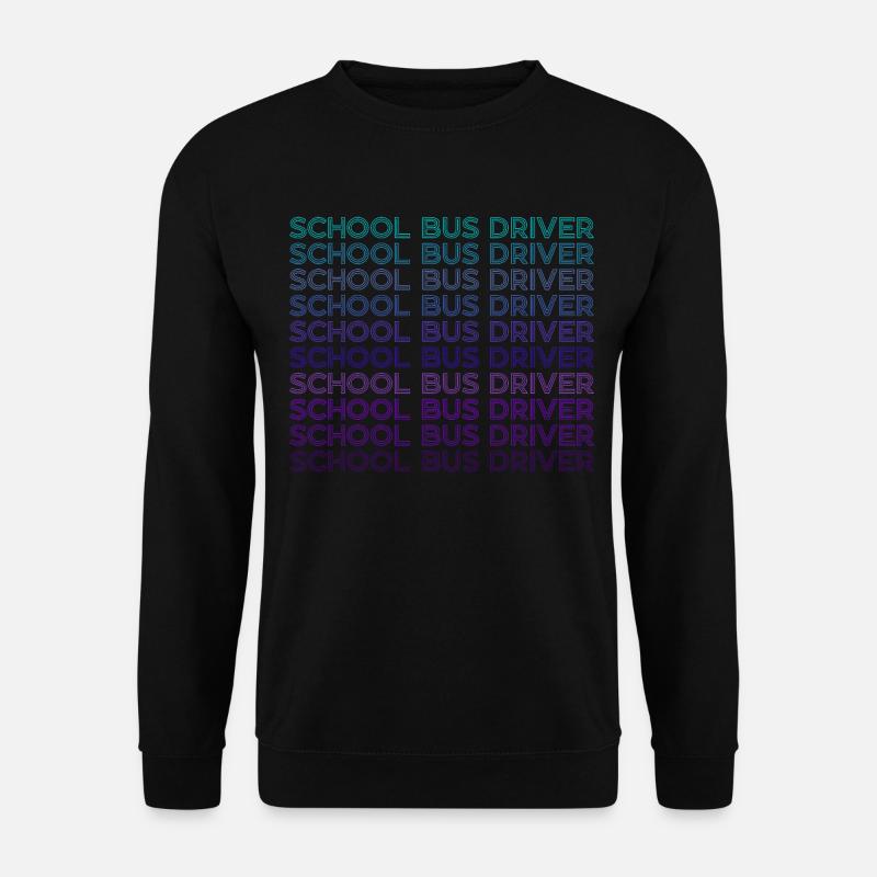 School bus driver Retro - Unisex Sweatshirt - black