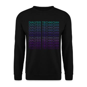 Dialyse-Techniker Dialyse-Techniker Retro - Unisex Pullover - Schwarz - Vorne - Alina (178cm) & Michal (187cm)