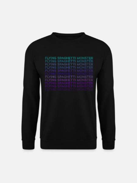 Fliegendes Spaghettimonster Pastafari FSM Retro - Unisex Pullover - Schwarz