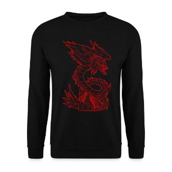 Quetzalcoatl Ancient Aztec Serpent Mayan Tempe - Unisex Sweatshirt - black - Front - Alina (178cm) & Michal (187cm)