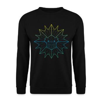 Quetzalcoatl Polygon Alte aztekische Schlange Maya - Unisex Pullover - Schwarz - Vorne - Alina (178cm) & Michal (187cm)