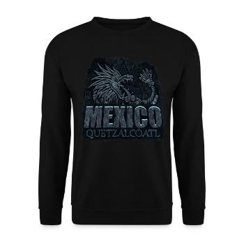 Quetzalcoatl Aztec Serpent Maya Inca Tolteke - Sweat-shirt Unisexe - noir - Devant - Alina (178cm) & Michal (187cm)