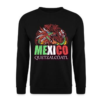 Quetzalcoatl Aztec Serpent Maya Inca Tolteke - Unisex Sweatshirt - black - Front - Alina (178cm) & Michal (187cm)