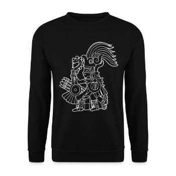 Huitzilopochtli Aztèque Dieu Aztèque Mythologie Maya - Sweat-shirt Unisexe - noir - Devant - Alina (178cm) & Michal (187cm)