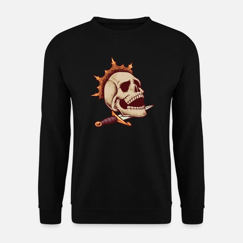 Dagger and crown - majestic skull - Unisex Sweatshirt - black