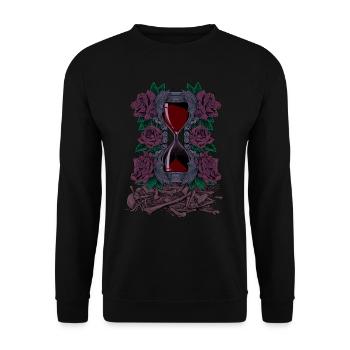 Bones and Roses - Gothic Hourglass - Unisex Sweatshirt - black - Front - Alina (178cm) & Michal (187cm)
