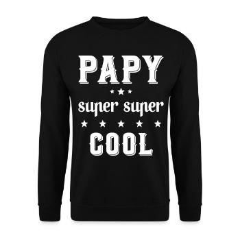 Papy super cool Cadeau drôle de grand-père - Sweat-shirt Unisexe - noir - Devant - Alina (178cm) & Michal (187cm)