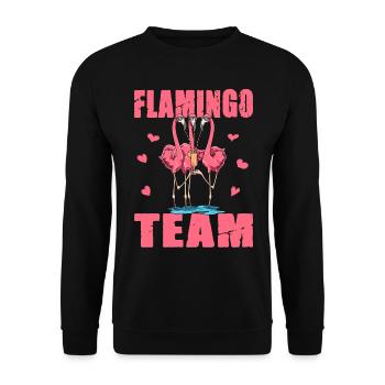 Flamingo Team - Unisex Pullover - Schwarz - Vorne - Alina (178cm) & Michal (187cm)