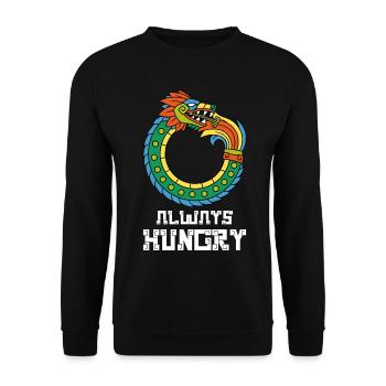 Quetzalcoatl Ouroboros Old Aztec Serpent Ma - Unisex Sweatshirt - black - Front - Alina (178cm) & Michal (187cm)