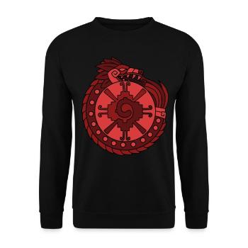 Quetzalcoatl Ouroboros Aztecs Ancient Maya Inca Gesc - Unisex Sweatshirt - black - Front - Alina (178cm) & Michal (187cm)