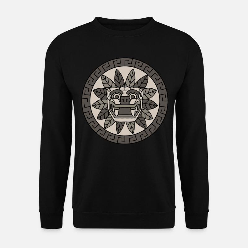 Quetzalcoatl Azteken Gefiederte Schlange Maya Inka - Unisex Pullover - Schwarz