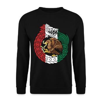 Quetzalcoatl Ouroboros Aztekische Schlange Maya Ge - Unisex Pullover - Schwarz - Vorne - Alina (178cm) & Michal (187cm)