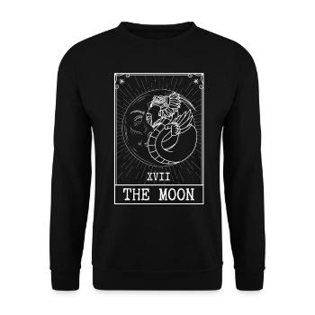 Quetzalcoatl Aztec Gefiederte Schlange Tarotkarte - Unisex Pullover - Schwarz - Vorne - Alina (178cm) & Michal (187cm)