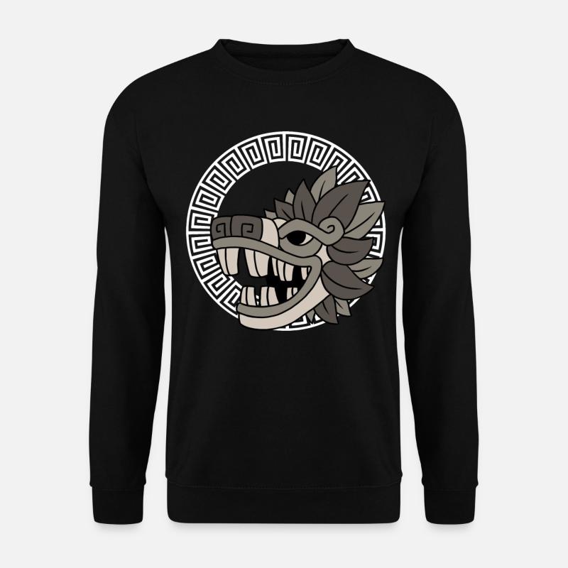 Quetzalcoatl Aztec Stem Pattern Cadeau - Sweat-shirt Unisexe - noir