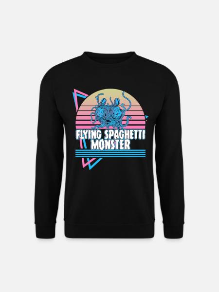 Flying Spaghetti Monster Pastafari FSM Atheist Ges - Unisex Pullover - Schwarz