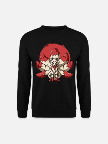 Cyborg Kitsune Nine Tailed Fox Cyber Punk Cyber Ge - Unisex Pullover - Schwarz