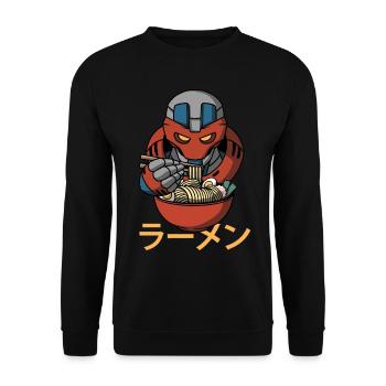 Cyborg Roboter Ramen Nudeln Cyber Punk Cyber Gesch - Unisex Pullover - Schwarz - Vorne - Alina (178cm) & Michal (187cm)