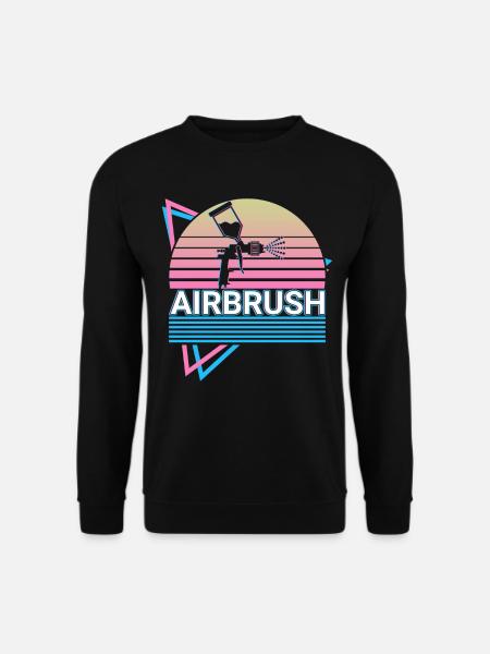 Airbrush Spray Paint Retro Gift - Unisex Sweatshirt - black