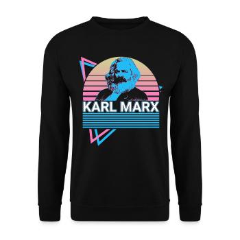 Karl Marx Marxism Communism Communist So - Unisex Sweatshirt - black - Front - Alina (178cm) & Michal (187cm)