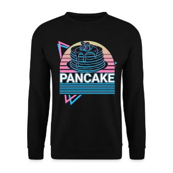 Pfannkuchen Retro Geschenk - Unisex Pullover - Schwarz - Vorne - Alina (178cm) & Michal (187cm)