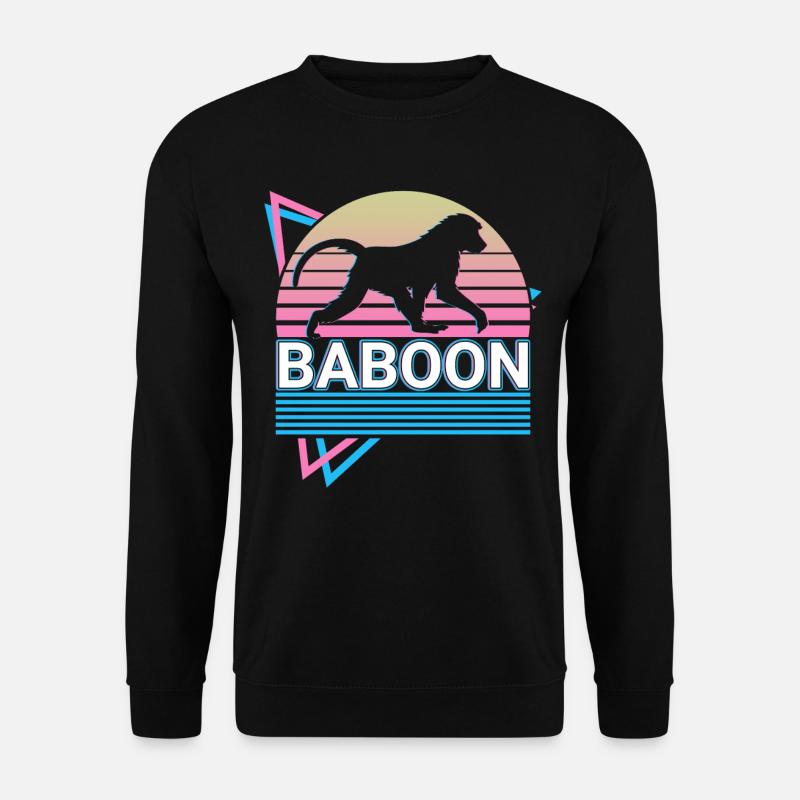 Baboon Retro Gift - Unisex Sweatshirt - black
