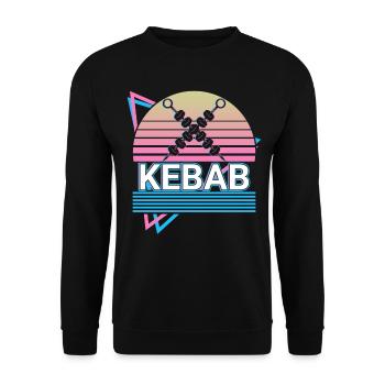 Brochettes de kebab Doner Kebap Retro Gift - Sweat-shirt Unisexe - noir - Devant - Alina (178cm) & Michal (187cm)