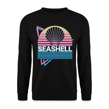 Shell Rétro Cadeau - Sweat-shirt Unisexe - noir - Devant - Alina (178cm) & Michal (187cm)