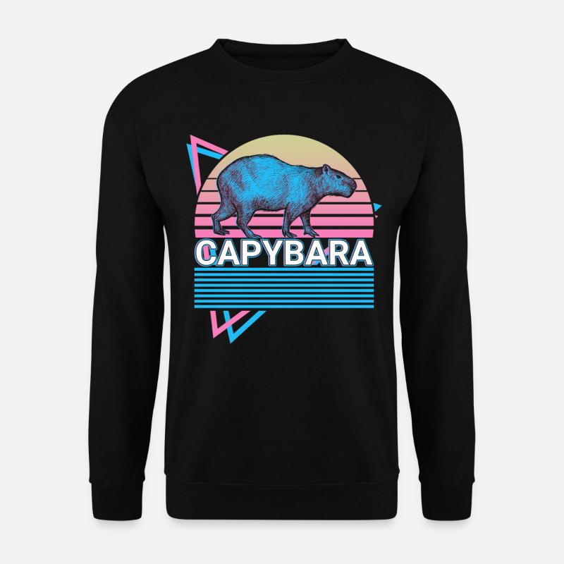 Capybara Retro Gift - Unisex Sweatshirt - black