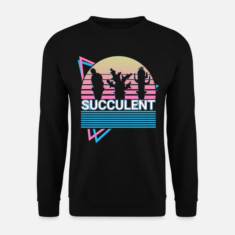 Succulent Retro Gift - Unisex Sweatshirt - black