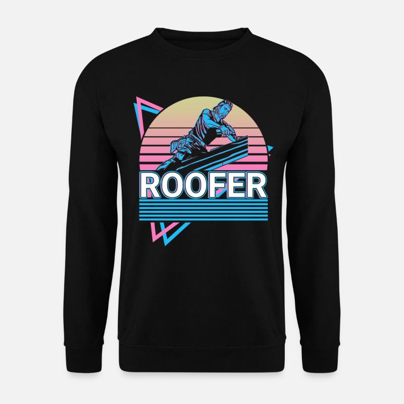 Roofer Roofing Retro Gift - Unisex Sweatshirt - black