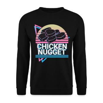 Chicken Nugget Retro Gift - Unisex Sweatshirt - black - Front - Alina (178cm) & Michal (187cm)